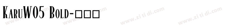 KaruW05 Bold字体转换